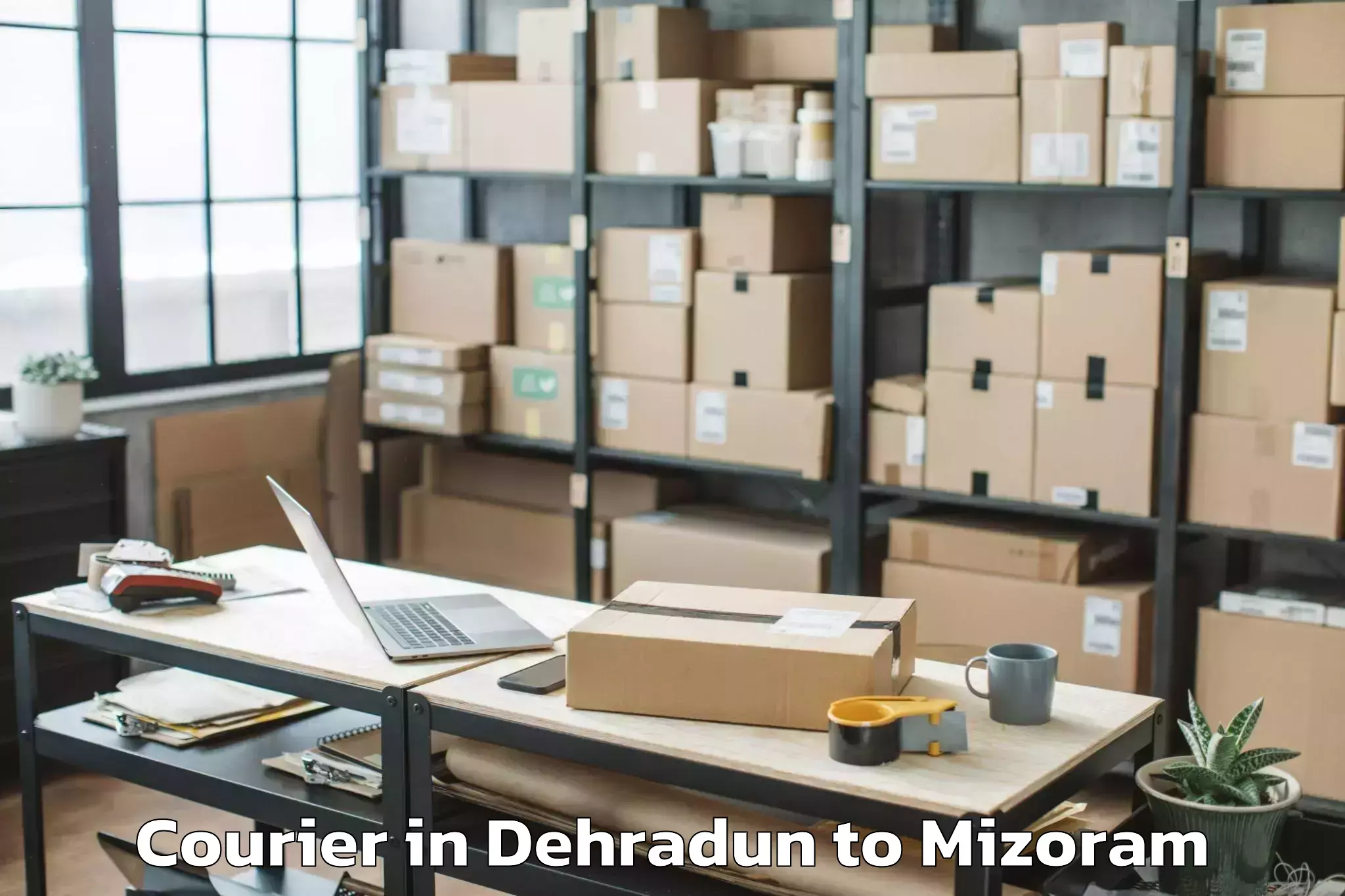 Affordable Dehradun to Tlangnuam Part Courier